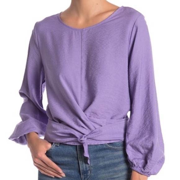 CodeXMode Tops - CODEXMODE Woven Tie Hem Blouse